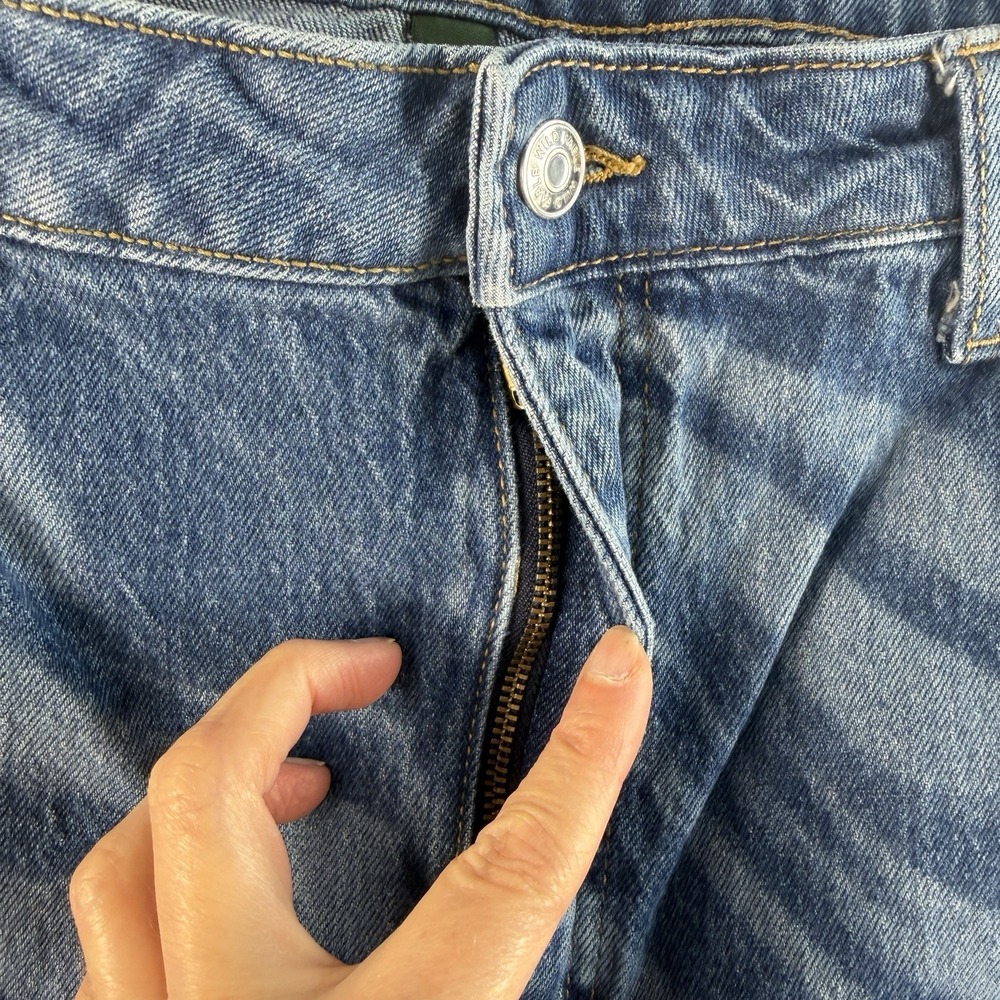 WILD FABLE Plus 18 34 Baggy Blue Jeans Wavy Highest Rise Pants Grunge Boho Punk - Picture 6 of 16